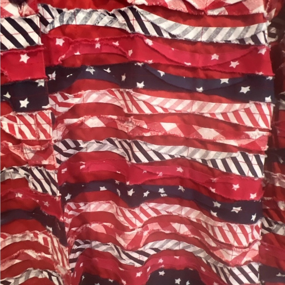 Vintage Keren Hart Quilted Patchwork Jacket Americana USA Flag Print Size L - Picture 4 of 10